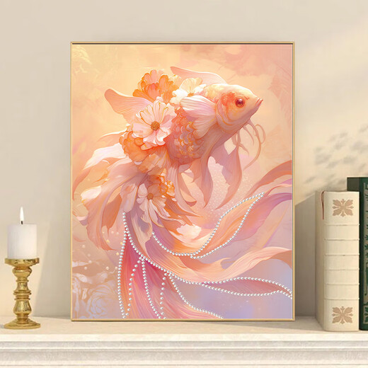 Rose Koi Perlenmalerei DIY handbemalte handbemalte Malvorlagen digitales Ölmalerei Färbung Fülle Dekorative Malerei