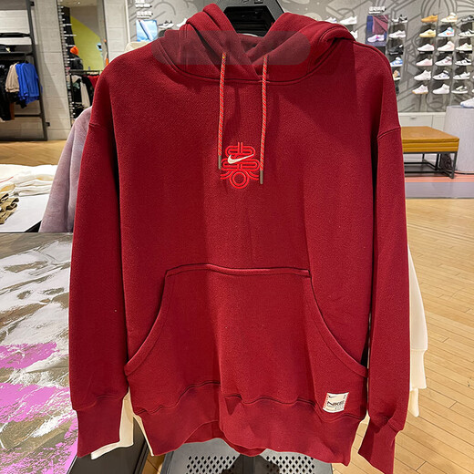 耐克（Nike）红色卫衣女装本命年经典LOGO2025春季新款运动服针织连帽套头衫上 HV8461-677灵蛇迎新系列 L