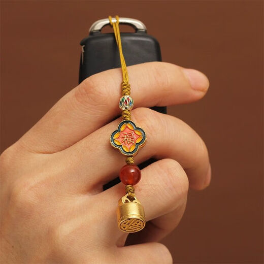 Beiyipin mobile phone pendant popular ancient method gold-plated small weight mini ancient style mobile phone pendant transfer luck and happiness creative simple mobile phone accessories for men and women