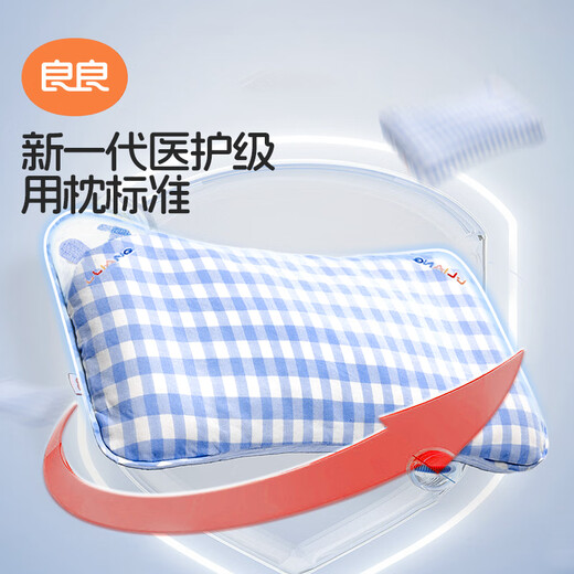Liangliang (liangliang) baby pillow 0-3-6 years old children's medical grade pillow shaped pillow correcting head shape scientific anti-bias pillow case gift box [medical plus] 0-3 years old little bear double pillow case
