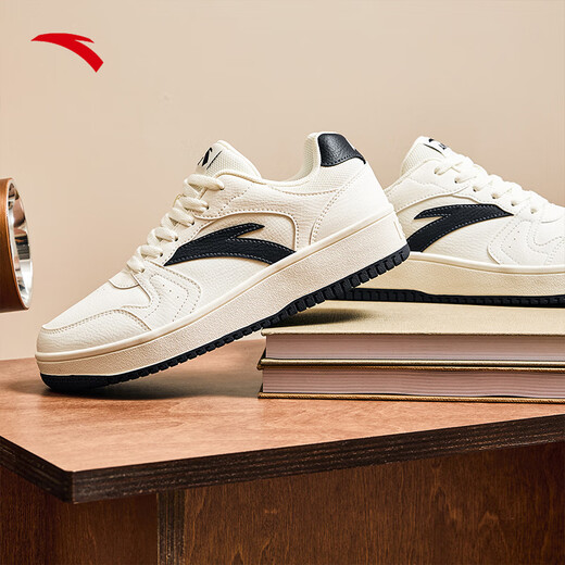 Anta First Year 丨Board shoes men's shoes summer thick sole height-enhancing casual shoes versatile white shoes basketball culture sports shoes men ivory white/dark blue-4 42