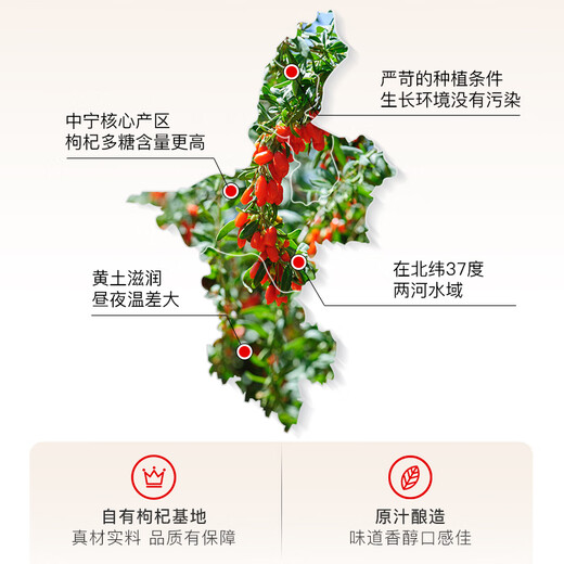 Ningxia red wolfberry wine 28% health wine fruit wine nourishing men and women low alcohol wine Ningxia wolfberry wine for Father's Day gift box 28% 500mL 2 bottles buy one get one free 2 bottles no gift box