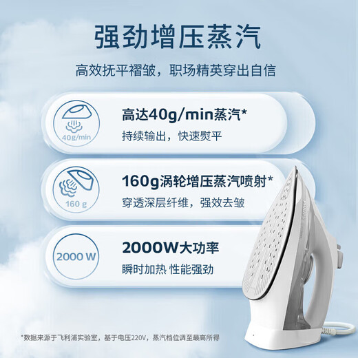 PHILIPS ORTERED DAMPE IRN DST5030 HAUSHALT TROLLABLICHE Handheld-Bügelmaschine Anti-Drip-Design 4-Gang-Einstellbarer DST5010/2000W (Dampfvolumen 40 g/min)