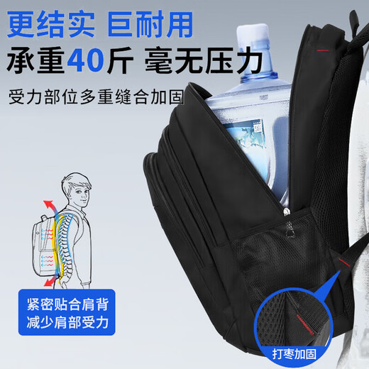 
Huili backpack male junior high school high school student schoolbag male large capacity travel backpack male business computer backpack luggage bag