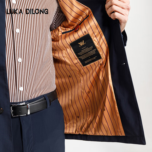 Lucadilong [шерсть + шелковидный шелк] Spring Cool Light Luxury Wool Jacket High Elastic Неиронная деловая куртка Royal Blue M (48)