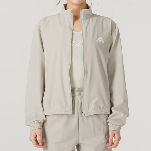 Capa de mujeres adidas 2025 Spring New Sportswear Fashion Chaqueta de punto de punto al aire libre Captura de entrenamiento informal de viento JE6173 S
