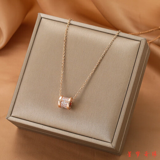 Fat Donglai's same 18k gold small waist necklace does not fade 18k rose gold women's 2025 new light luxury niche rose gold