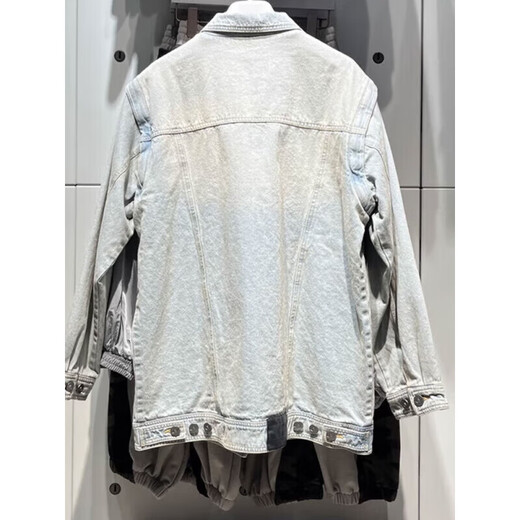 阿迪达斯（adidas）三叶草牛仔外套男女装2025春季新款可拆卸宽松复古休闲夹克运动服 浅牛仔蓝JX9209可拆卸袖子 两穿 XS