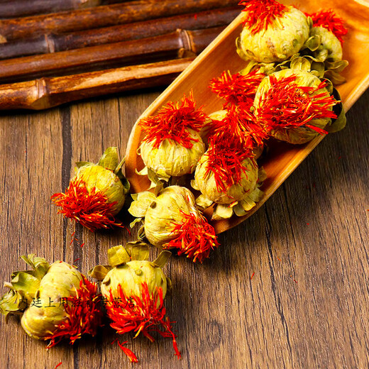 
Beijing Tongrentang saffron fruits, Tibetan wild saffron authentic official saffron tea, red flower head tea, whole flower soaked in water [economic package] saffron 250g* bucket