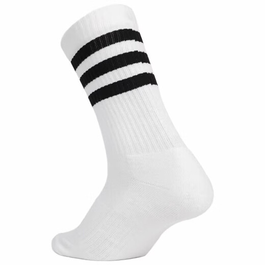 
Adidas (adidas) classic three-stripe sports white socks for men and women 3S CSH CRW1P casual training sports socks FH6628 FH6628 L