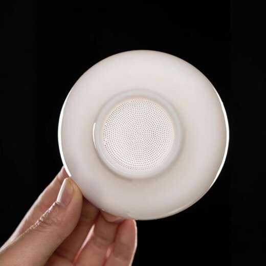 羊脂玉白瓷一体全瓷孔茶漏茶滤茶隔陶瓷茶具配件茶叶过滤网泡茶器 全瓷网679孔 无规格