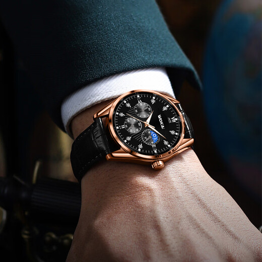 Internet celebrity popular business watch quartz sports watch casual belt men's and women's watch black upgrade