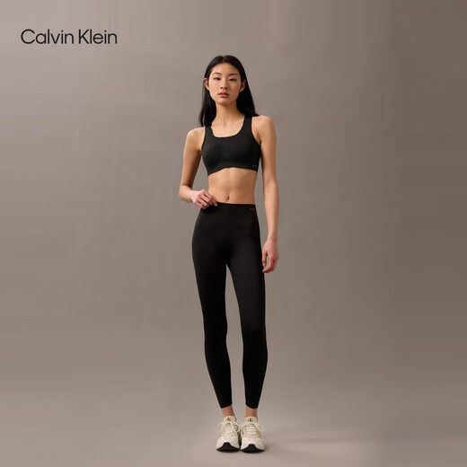 Calvin Klein运动25春夏新款女士无钢圈高度支撑可卸垫瑜伽美背文胸GWS5K123 UB1-太空黑 XS