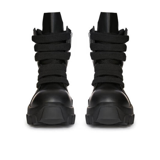 瑞克·欧文斯（RICK OWENS）奢侈品鞋靴男系带短筒靴 RU01D3887LCOW2-999 经典 黑色 43