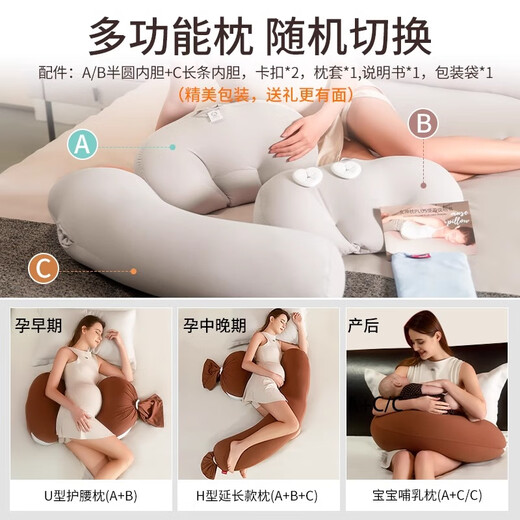 Babywatch schwangere Frauenkissen zum Schutz von Taille und Seiten Schlaftkissen Unterstützung U-förmiger Seite Liegen Kissen Schlafmittel Göttin Kissen Plus-Dai-Pulver