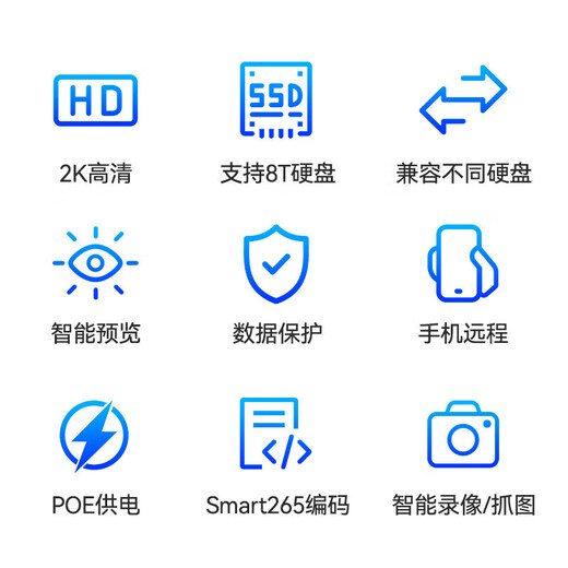 海康威视（HIKVISION）录像机POE网线供电8路监控硬盘录像机NVR监控主机7808N-G1/8P