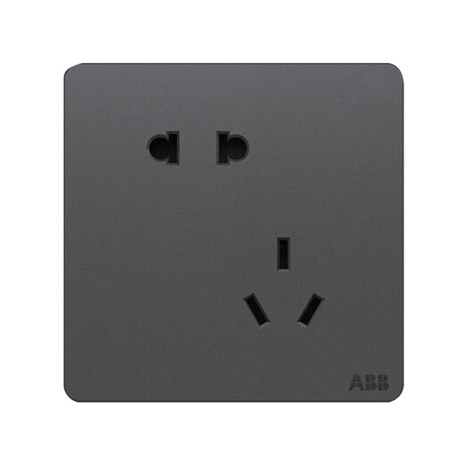 Shantou Lincun ABB switch socket Junzhi space gray one open two open five-hole USB pure flat panel household dark positive five-hole AZ207-MG 1 piece