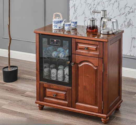 Shifuju Tea Bar Schrank Wasserspender integrierter Tee Bar Schrank Wohnzimmer Vollautomatisch intelligent massiv Holz Wasserspender mit Desinfektion 6626 Vollautomatisch desinfizierbar warm warm
