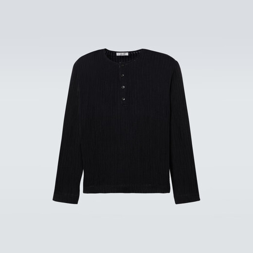 Commas Men's Striped Henley P01001980 Black L CN 185/100A