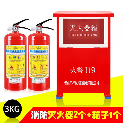 天震爵手提式干粉灭火器4kg车载商店用家用12358公斤国标消防箱套装器材 国标4kg车用灭火器（3C认证）