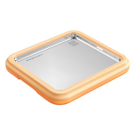 RoyalStar (Royalstar) Joghurt-Sturzbrettmaschine, hausgemachte DIY-Smoothie-Maschine, Plug-in-Eismaschine, 316 Edelstahlplatte Joghurt-Rührmaschine, Obst Orange [Standardmodell 304 Edelstahl] + gebratener Eisschaufel*2