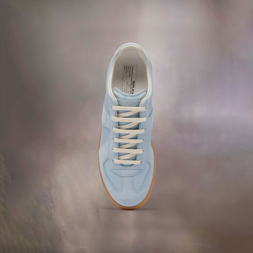 Maison Margiela【尊享特惠】马吉拉德训牛皮革拼接运动鞋休闲鞋子男鞋 T6172灰蓝色 41.5