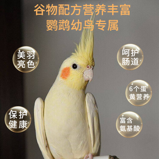 Egg millet parrot feed budgie shellless bird food nutrition pearl baby bird food egg yolk millet black phoenix peony egg millet 1 can/250g