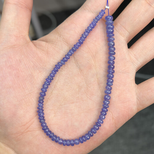 Library selected super 3.5-5mm tanzanite clean rich color glossy disc beads abacus beads DIY bracelet necklace beads 3.5-5.3mm one piece 40cm