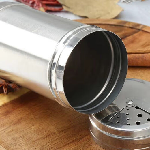 Barbecue essentials stainless steel barbecue seasoning jar sprinkler bottle pepper cumin seasoning jar commercial combination seasoning jar medium size 1 pack screw cap type