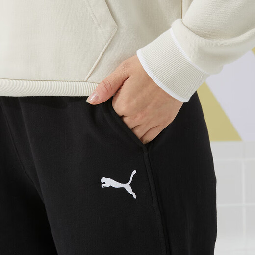 彪马（PUMA）套装女运动服两件套 冬季轻薄羽绒服连帽外套时尚潮流束脚长裤 672283-01+682160-01 XS