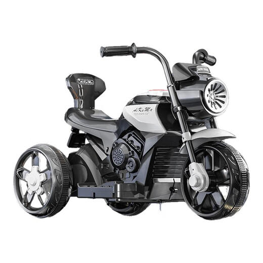Bebel Kids Electric Bike Motorcycle 1-3-летние дети 4-6-летние дети могут сидеть на игрушечном автомобиле с трехколесным дистанционным управлением. Стандартный Grey [6V + Music Music] Подарок для мальчиков и девочек на день детей в течение первого года года