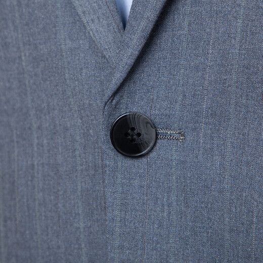 SHANSHAN light luxury brand 2025 new men's suit suit two-piece business casual wedding groomsmen dress blue gray stripes XL 180/50