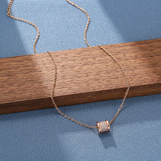 Fat Donglai's same 18k gold small waist necklace does not fade 18k rose gold women's 2025 new light luxury niche rose gold