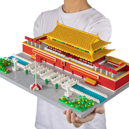 Beibei Building Block Square Ciudad Prohibida Alta dificultad Niños y mujeres reuniendo Puzzle Toys Regalo de Año Nuevo para niños Enorme Palacio Afang 12186pcs Color de edición estándar