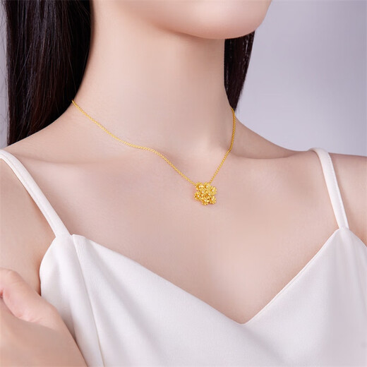 Safir birthday gift 18K gold pendant for women fashionable flower colored gold pendant for girlfriend birthday gift single pendant