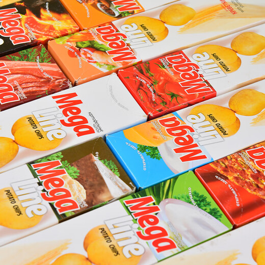 Aston Maika Bielorruso Papata Chip Fabor Megaline Strip Long Strip Amante de caja genuina Bocadillos Hinchados 100G