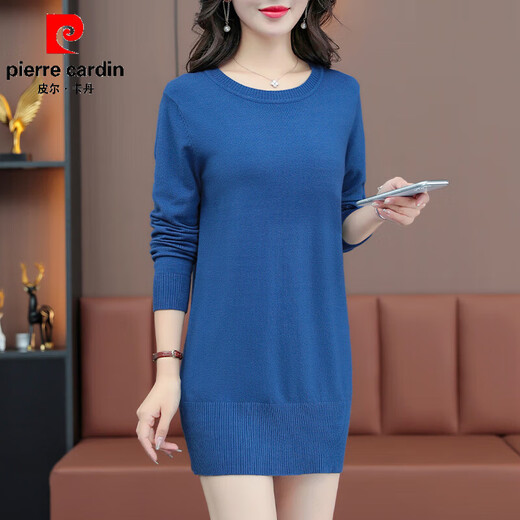 Pierre Cardin Solid Color Sweater y Sweater Vestido para mujeres de la base de base delgada y de moda para mujeres Otoño e invierno 2025 Nuevo estilo WLF9901 L 105-125Jin [Jin equivale a 0.5 kg]