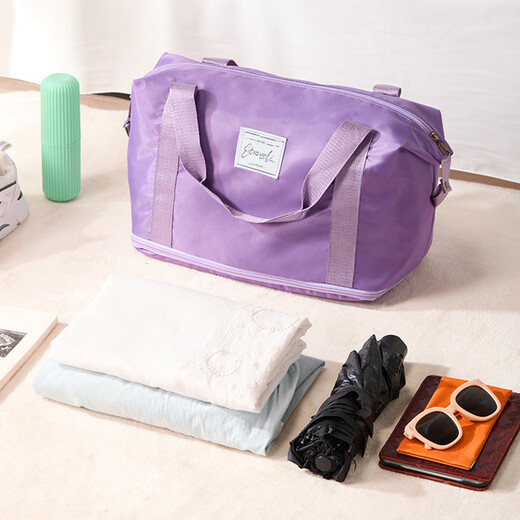Einfache Reisepaket für Männer und Frauen große Kapazitätserweiterung kann verwendet werden, um Koffer für Liefers Bag Business Trip Duffel Bag Lila zu trollen