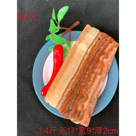 宰搂天然猪肉石片肉块肉五花肉奇石观赏石造型石广西特产礼品摆件 15914