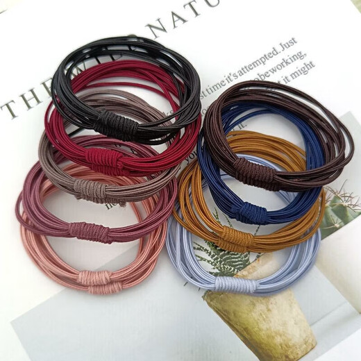 Internet celebrity headband and hair band, small and fresh Korean style headwear, girl's heart-tied hair accessories, four-in-one rubber band, four-in-one hair band, 10 pieces