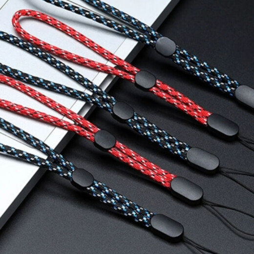 Mobile phone lanyard short wrist rope men and women personalized creative lanyard long pendant U disk lanyard simple mobile phone chain key pendant Twist short style - random 2 colors 2 pieces