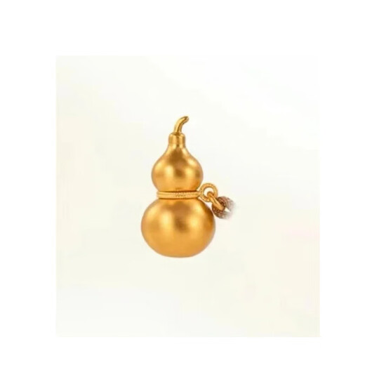 Chipan 18K new gold necklace women's fashionable Valentine's Day gift stretchable lanyard Fulu solid gourd pendant 2024 gourd pendant + leather rope (free exquisite bag