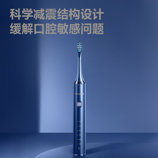 FLYCO electric toothbrush for adults, fully automatic intelligent sonic soft-bristle gum protection, deep cleaning, couple birthday and New Year gift for boyfriend and girlfriend FT7205 sapphire blue