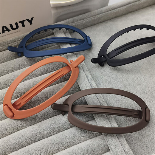 SAHANE Zuoyu versatile large one-word buckle hairpin women's back head hairpin simple solid color one-word buckle twist hairpin one-word clip purple gray