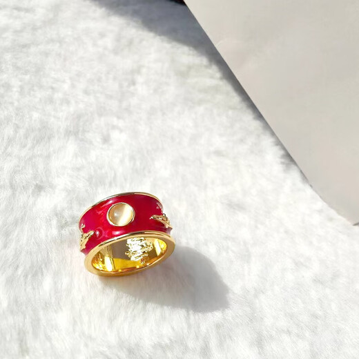 Vivienne Westwood Queen Mother West Authentic Wide Version Saturn Ring Queen Mother King Ring Red S