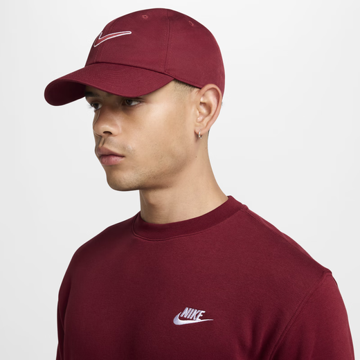 耐克（Nike）帽子男帽女帽 2023新款运动帽鸭舌帽户外遮阳帽时尚休闲帽棒球帽 FB5369-677/队红 XL/28-30厘米/46-50码