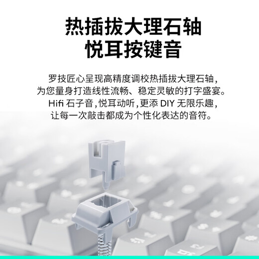 罗技（Logitech）ALTO KEYS K98M 琥珀系列 AI客制化无线机械键盘 热插拔大理石轴 蓝紫色