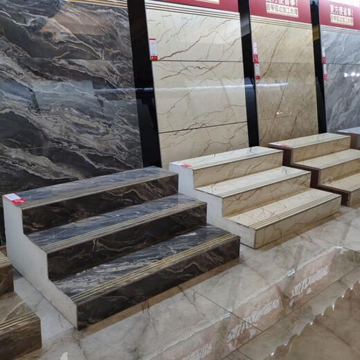 JPHZNB gold-plated cascade stepping bricks, original groove marble integrated cascade Foshan ceramic tiles, Keluojin TJ12808K