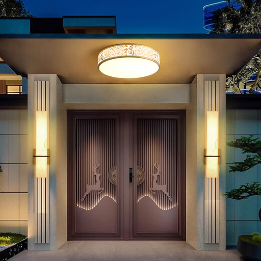 Luz de techo de puertas duradera Light Foyer House Eves Balcón Balcón Balcón Outdoor Light Al aire libre Puerta impermeable NUEVA 6626-30 CM-TRES COLLO CAMBIO DE LIGHT-24W
