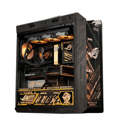 ASUS ROG family bucket 14th generation i7 14700KF/RTX5070Ti 5080D independent graphics card game desktop host live broadcast AI computer host DIY assembly machine complete machine configuration 5 i9-14900KF + ASUS 5080